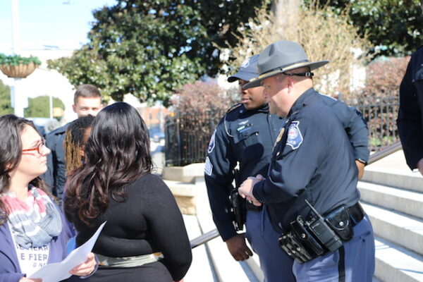 Woke Wednesday Protesters with Capitol Police