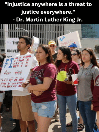 "Injustice anywhere is a threat to justice everywhere." - Dr. Martin Luther King, Jr.
