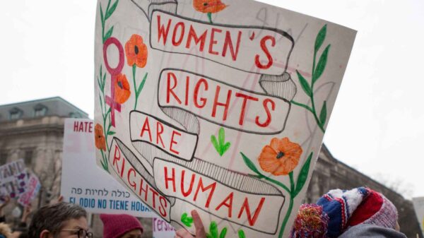 sign that says women's rights are human rights
