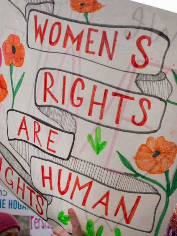 sign that says women's rights are human rights