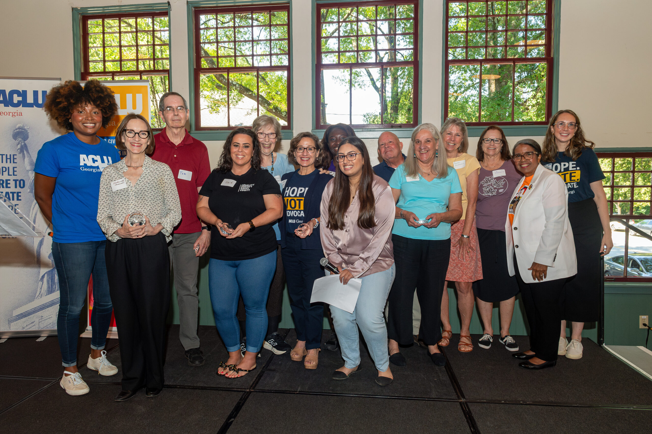 Leaders with awards from 2024 annual membership meeting