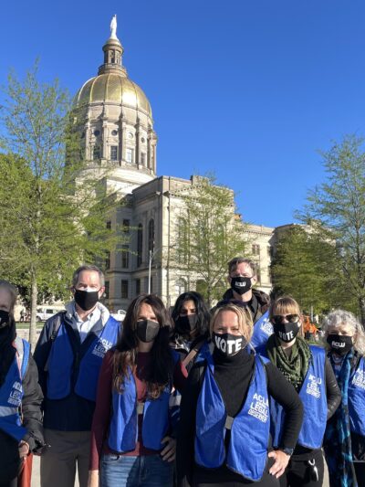 legal observers in front of capitol