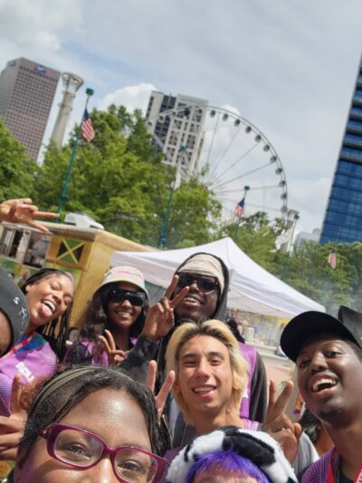 Atlanta Juneteenth group photo with volunteers and interns