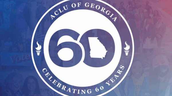 60th anniversary celebration logo with background