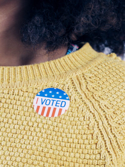 Stock "I voted" photo