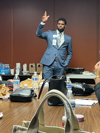 Chris Bruce speaking during Urban League Young Professionals Lobby Day 2024