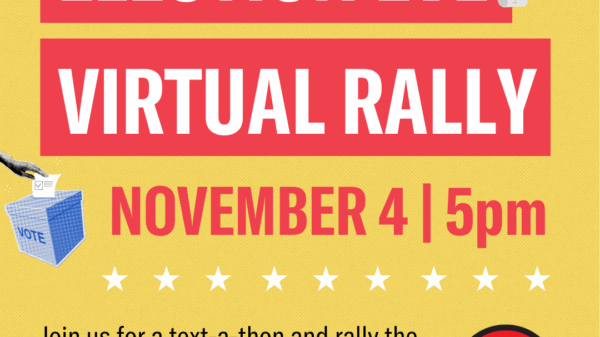 election eve virtual rally graphic
