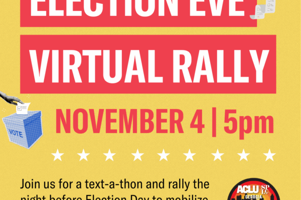 election eve virtual rally graphic