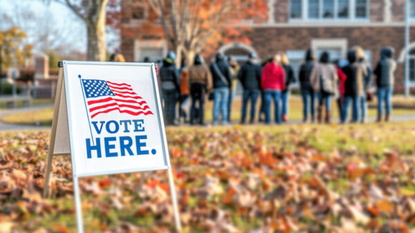 Generic voting photo of people standing in line