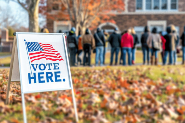 Generic voting photo of people standing in line