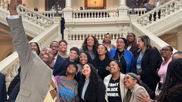 Group of advocates at Georgia Capitol for Black Maternal Health Advocacy Day
