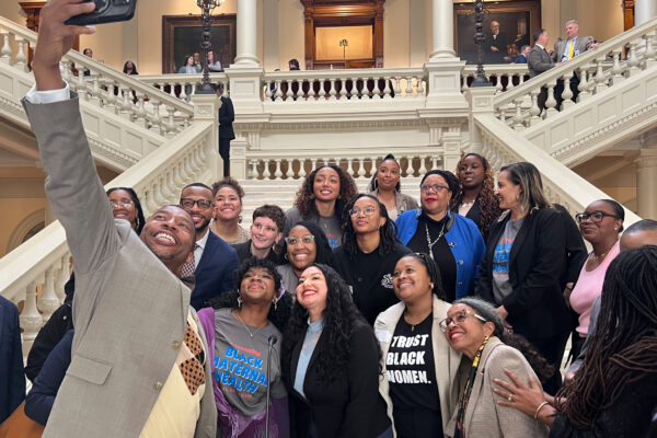 Group of advocates at Georgia Capitol for Black Maternal Health Advocacy Day