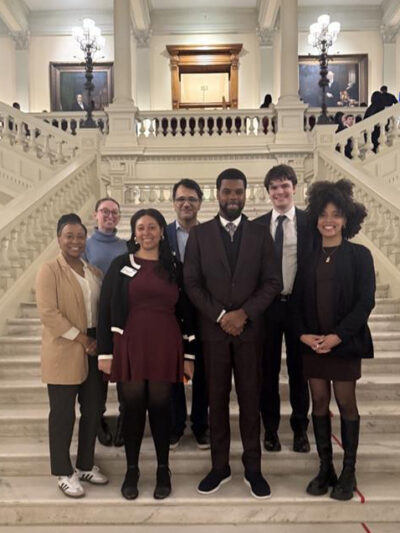 Policy and Advocacy team at the capitol, Crossover Day 2025