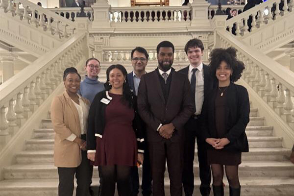Policy and Advocacy team at the capitol, Crossover Day 2025