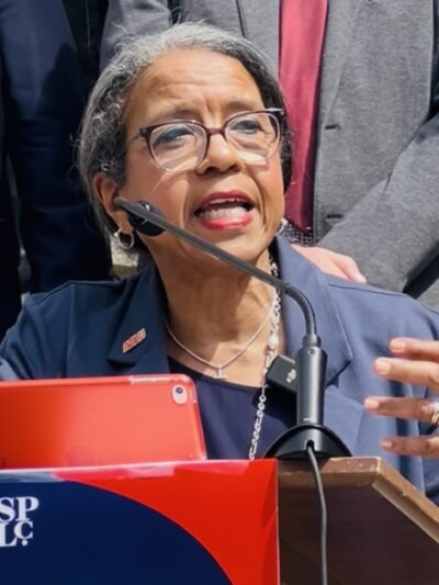 ACLU of Georgia Executive Director Andrea Young speaking at Big Bethel Church in Atlanta