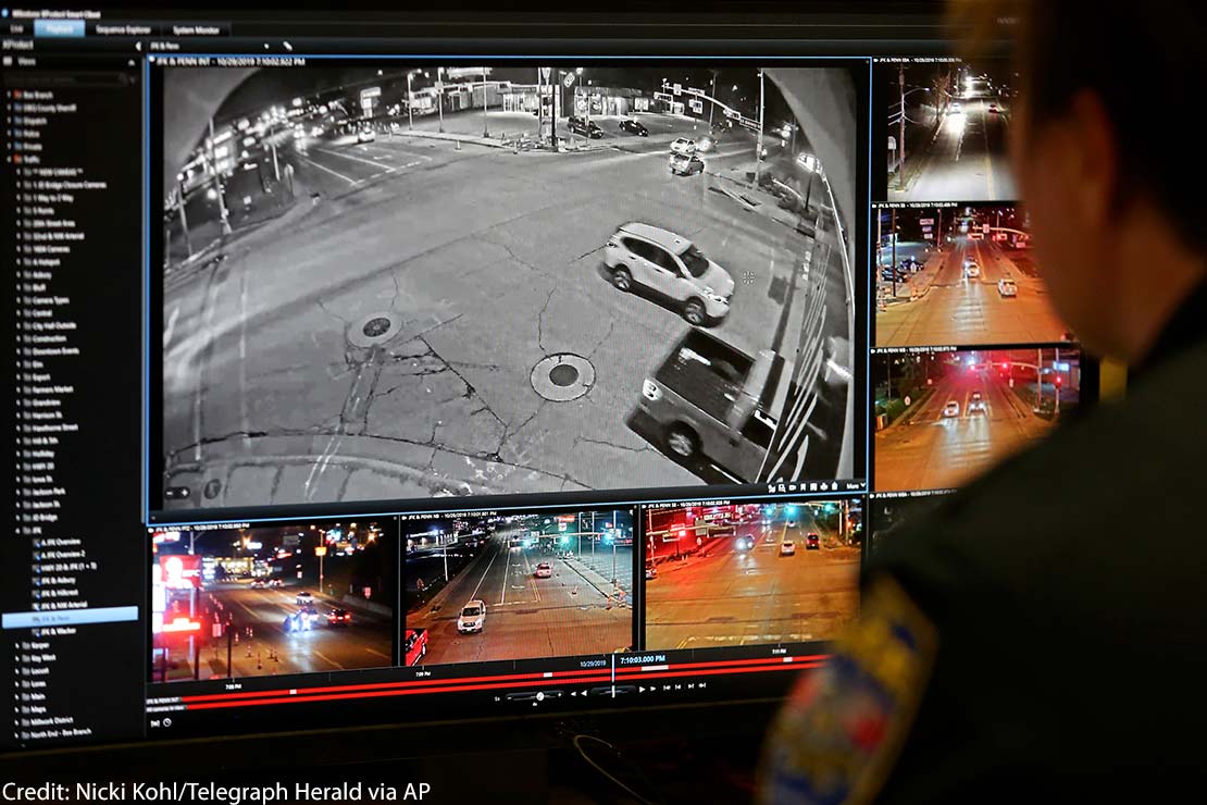 photo of police surveillance