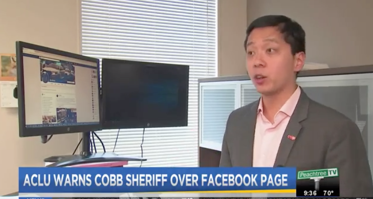ACLU Warns Cobb Sheriff Over Facebook Page