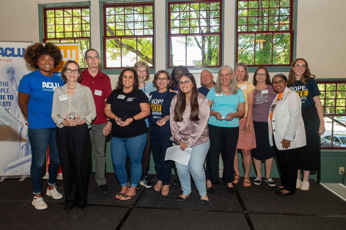 Leaders with awards from 2024 annual membership meeting
