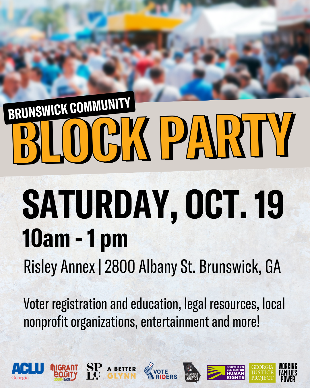 brunswick community block party flyer