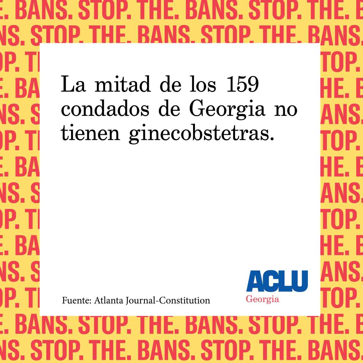 La mitad de los 159 condados de Georgia no tienan ginecobstretras