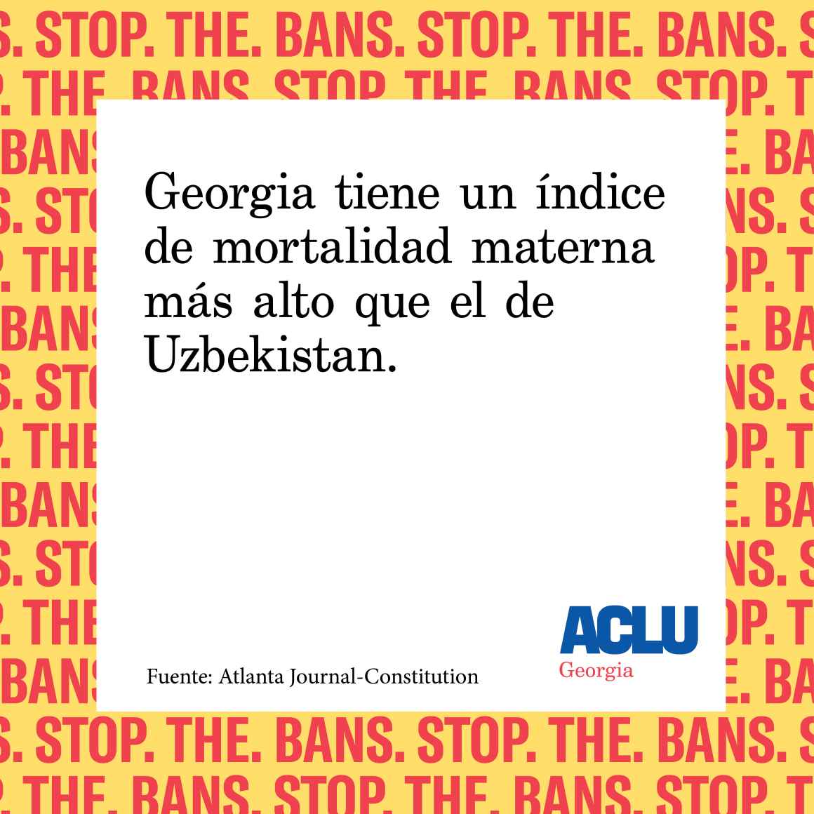 Georgia tiene un índice de mortalidad materna más alto que el de Uzbekistan.