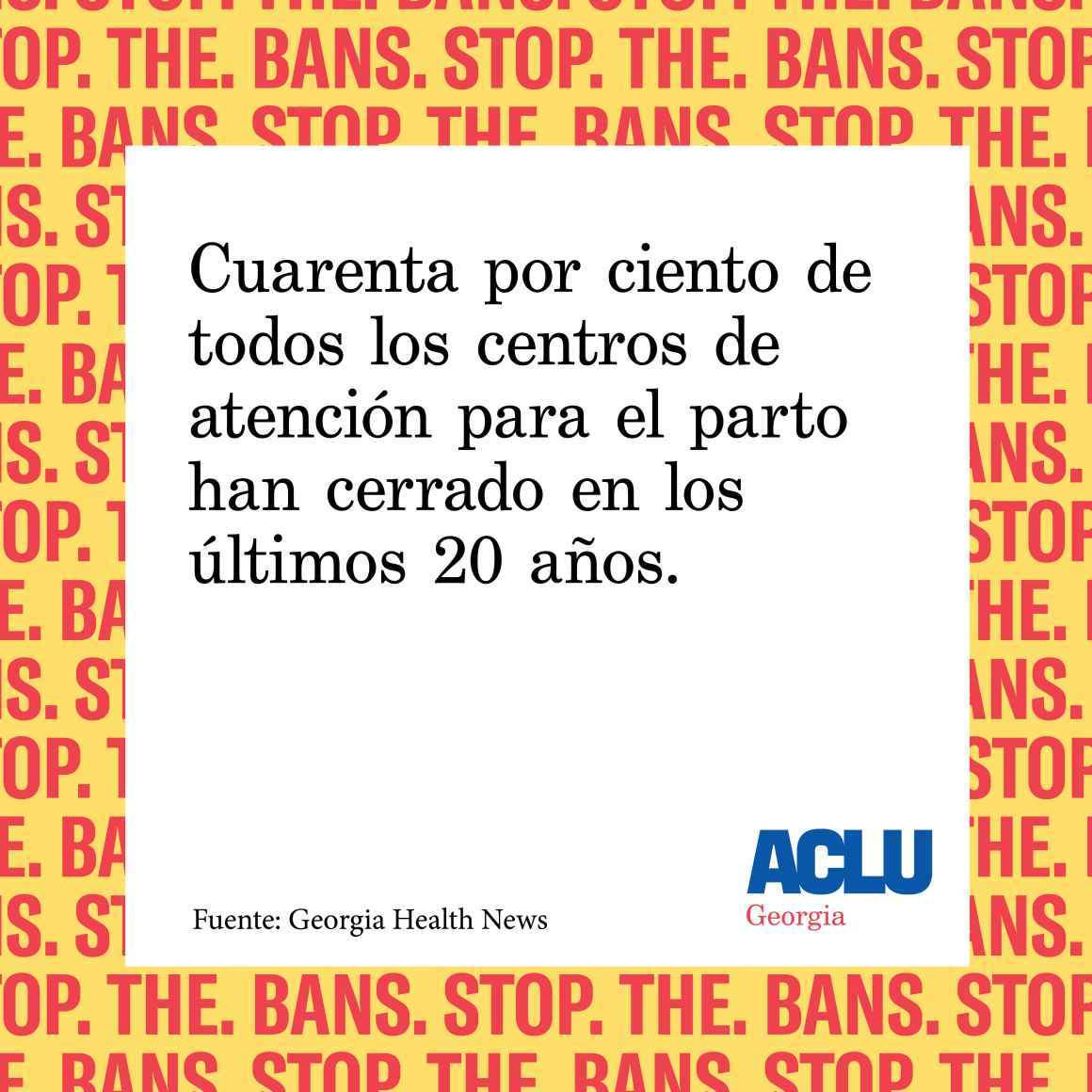 Cuarenta por ciento de todos los centros de atención para el parto han cerrado en los últimos 20 años.