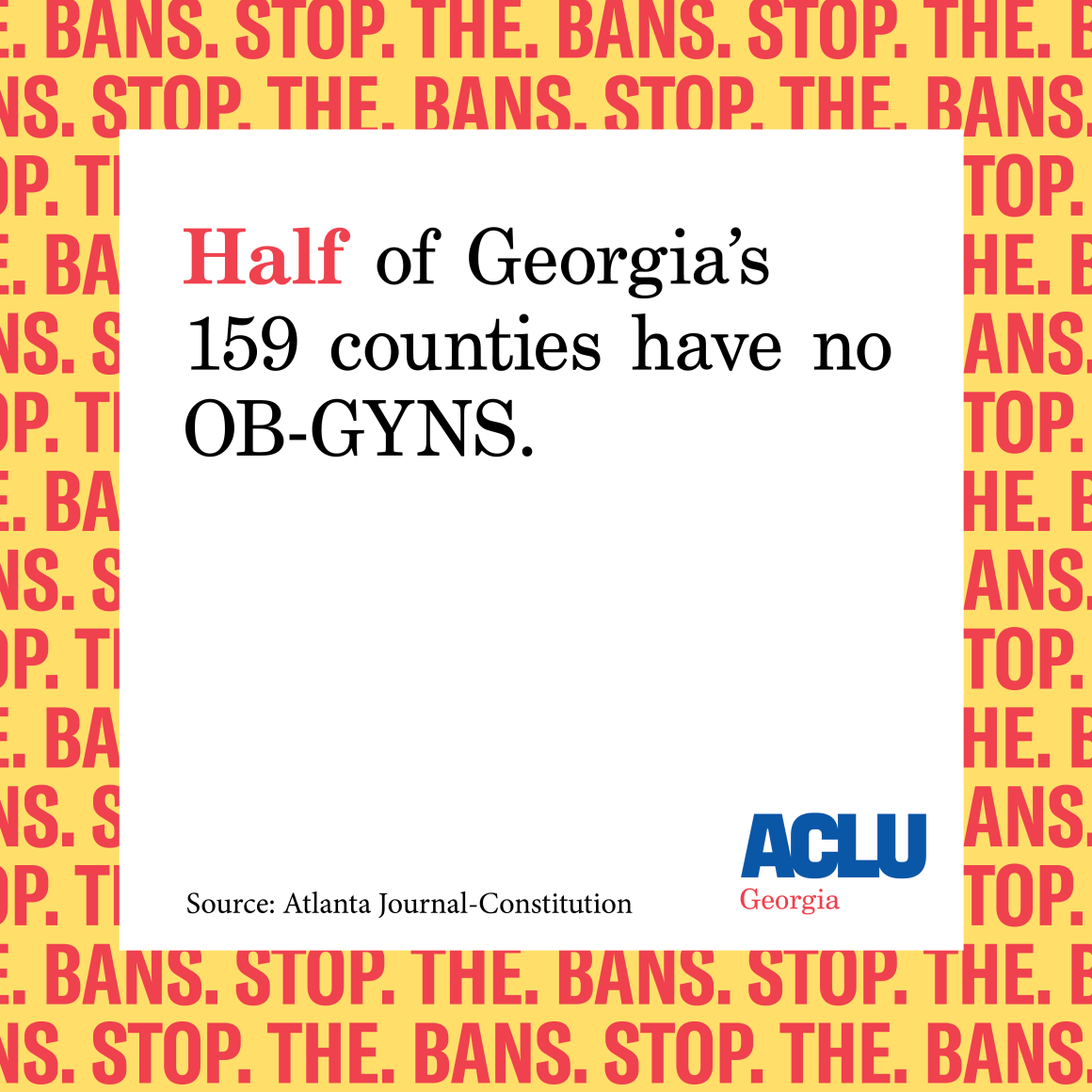 Half of Georgia’s counties have no OB-GYNs.