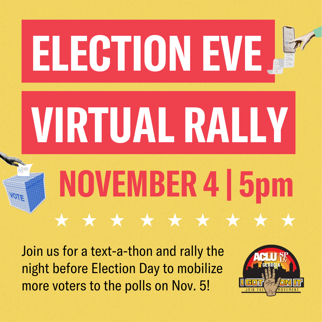 election eve virtual rally graphic