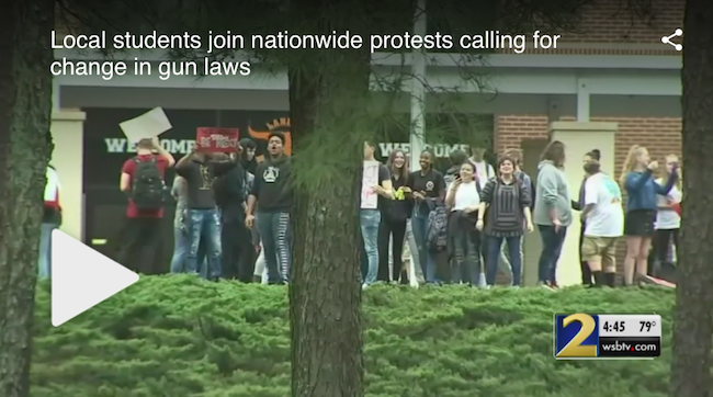 Local students join nationwide protests calling for change in gun laws
