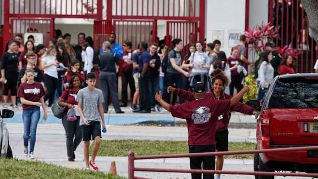 Marjory Stoneman Douglas High School students on February 28, 2018.