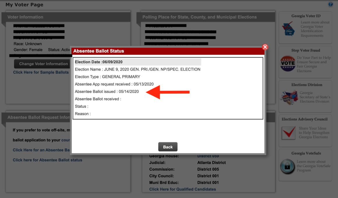 My Voter Page