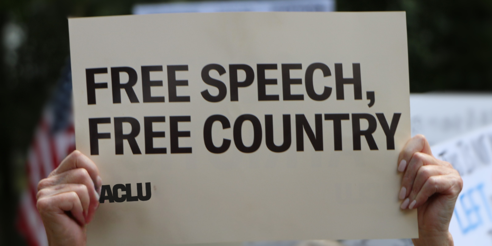 Free speech free country sign