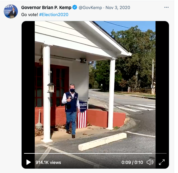 Governor Kemp Used Dropbox to Vote On November 3, 2020