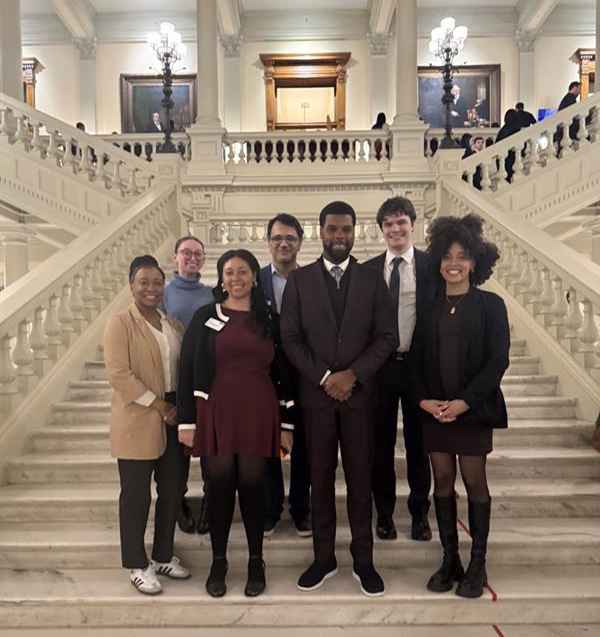 Policy and Advocacy team at the capitol, Crossover Day 2025