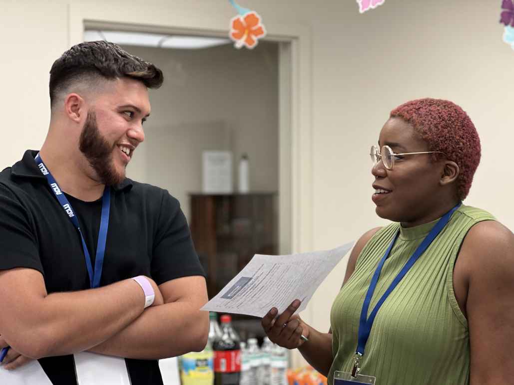 SLIP participant and Nneka at the ACLU of Georgia offices