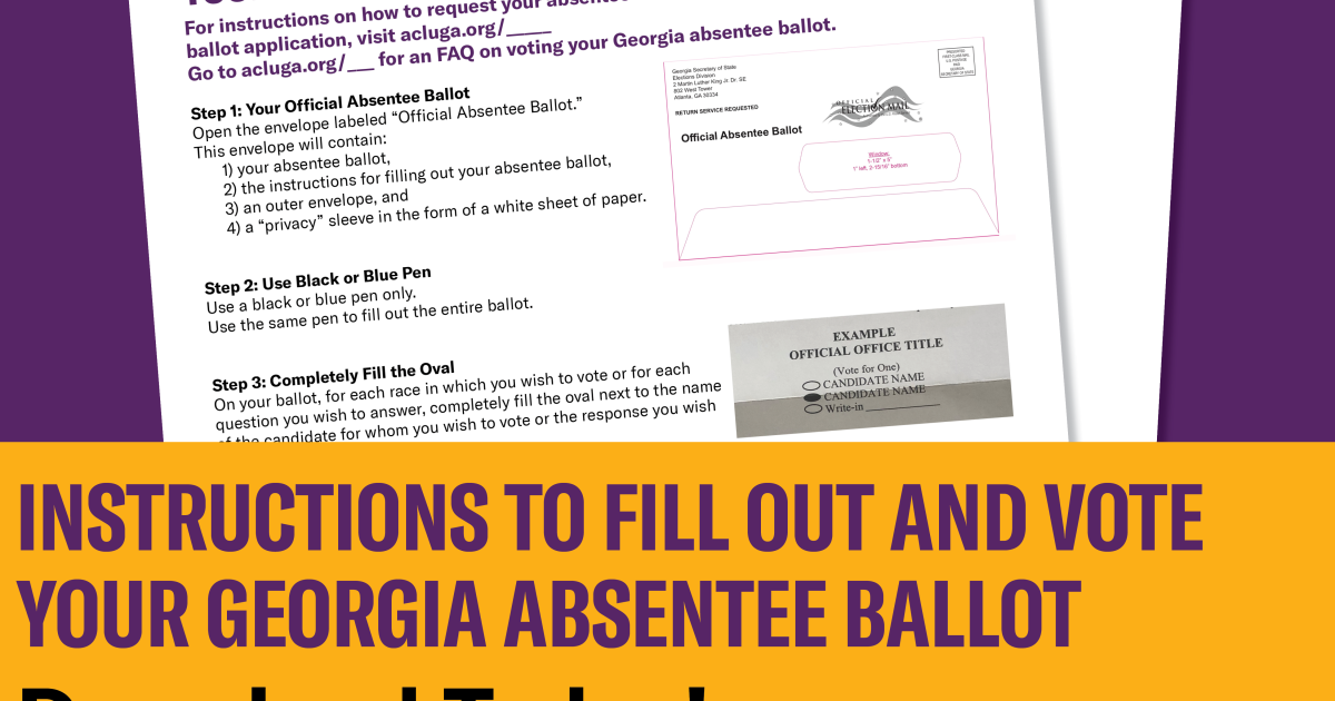 Instructions To Fill Out And Vote Your Georgia Absentee Ballot Aclu Of Georgia,Ultra Hd Black Panther Animal Hd Wallpaper
