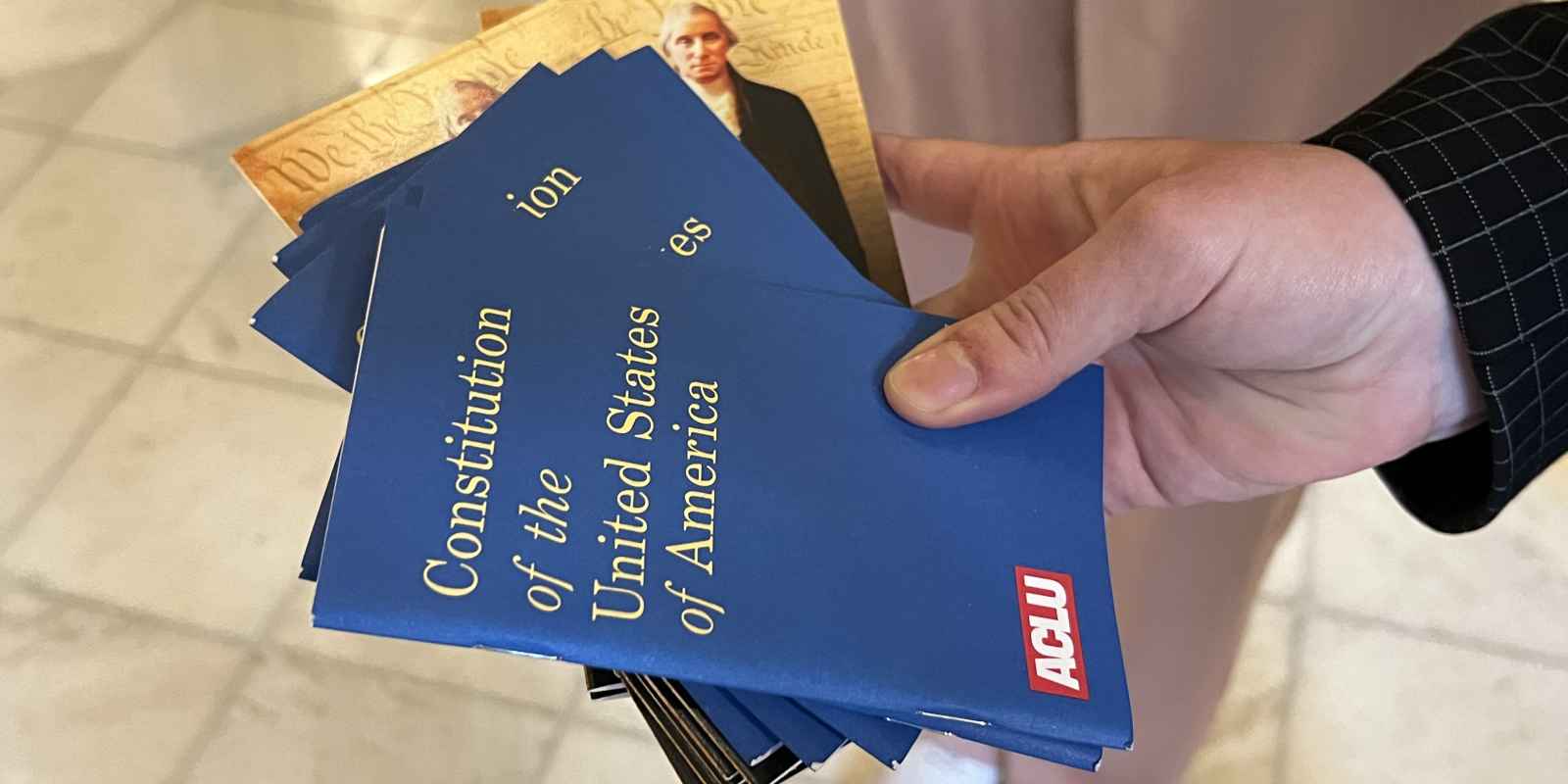Pocket constitutions handed out to Georgia lawmakers on Constitution Day 2024