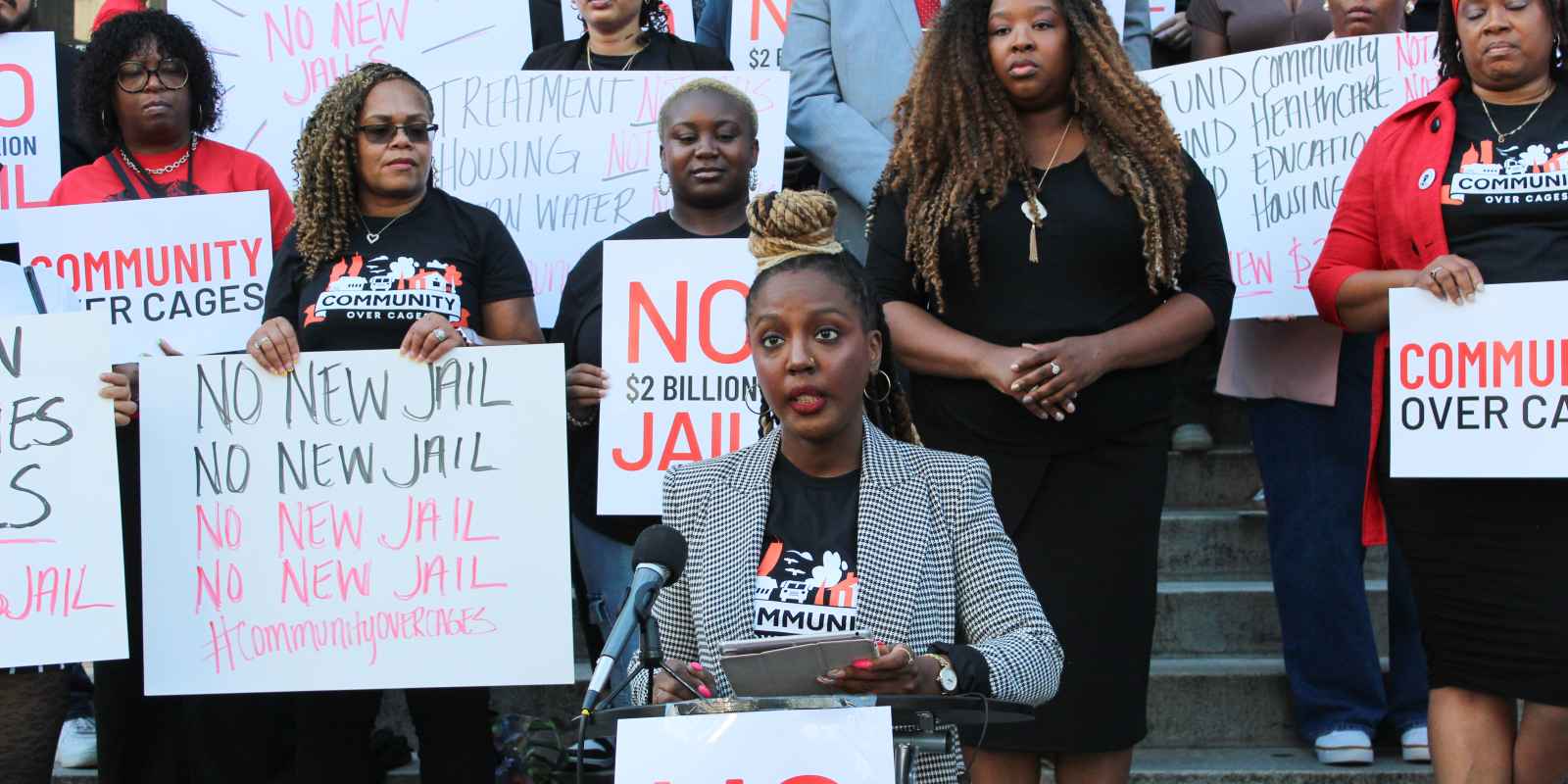 Community Over Cages press conference June 2024 Fallon