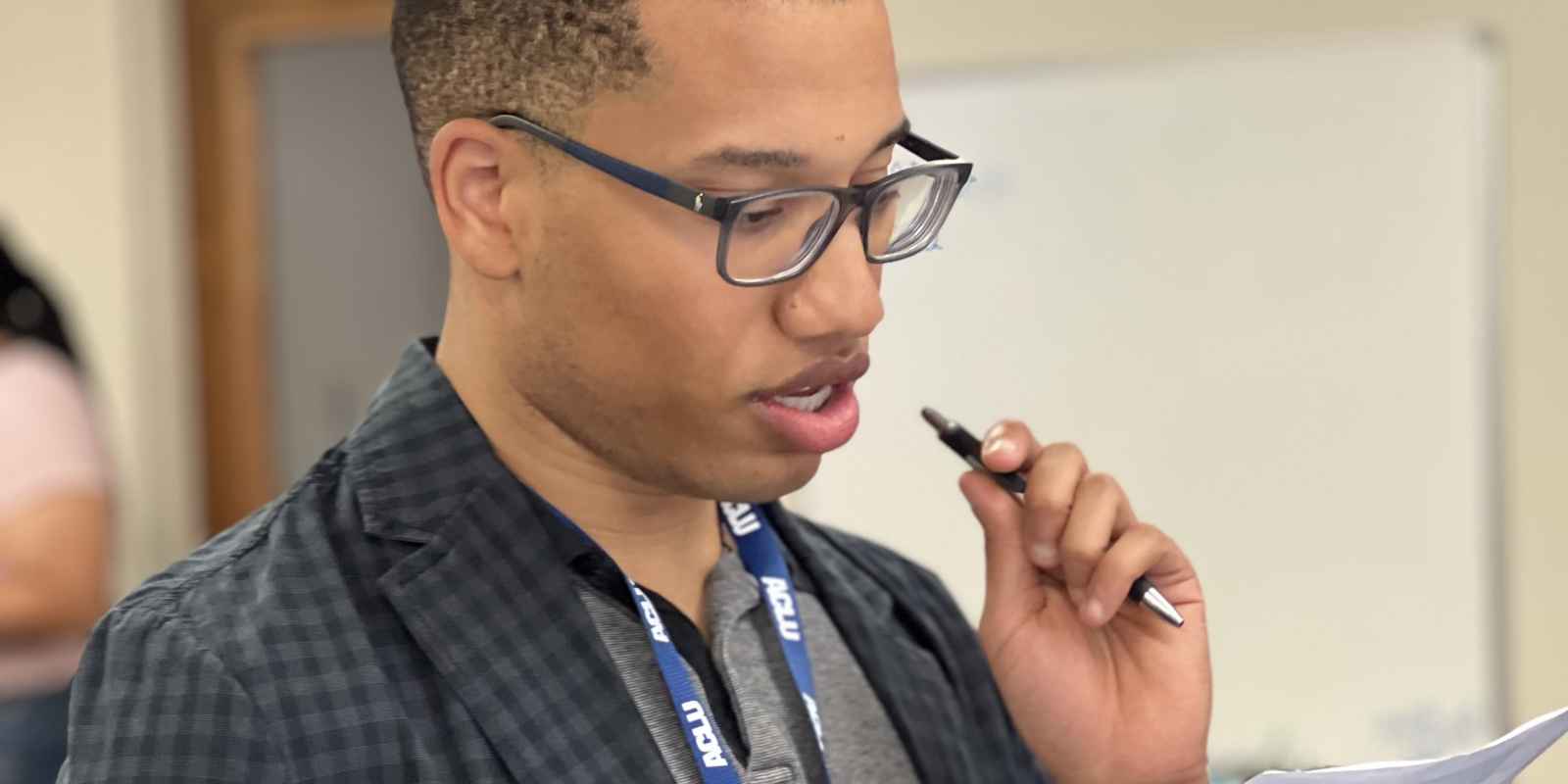 SLIP participant Drew Richardson at the ACLU of Georgia offices