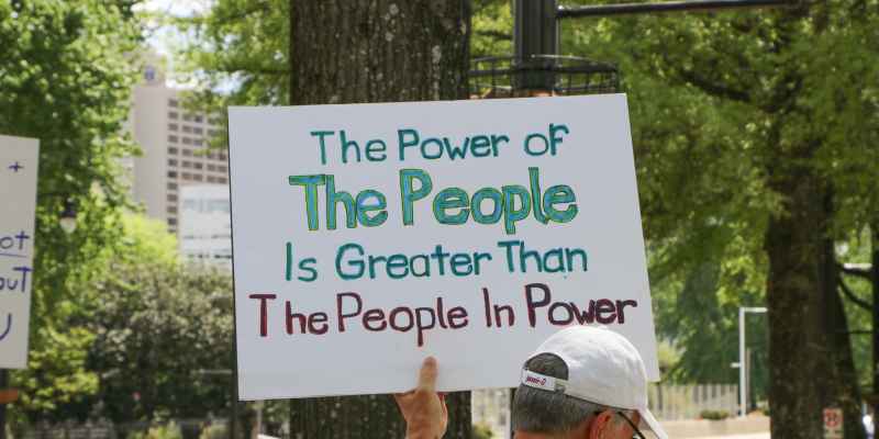 The power of people protest sign