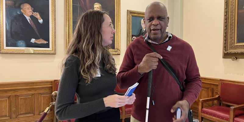 ACLU staff member and supporter at Constitution Day 2024