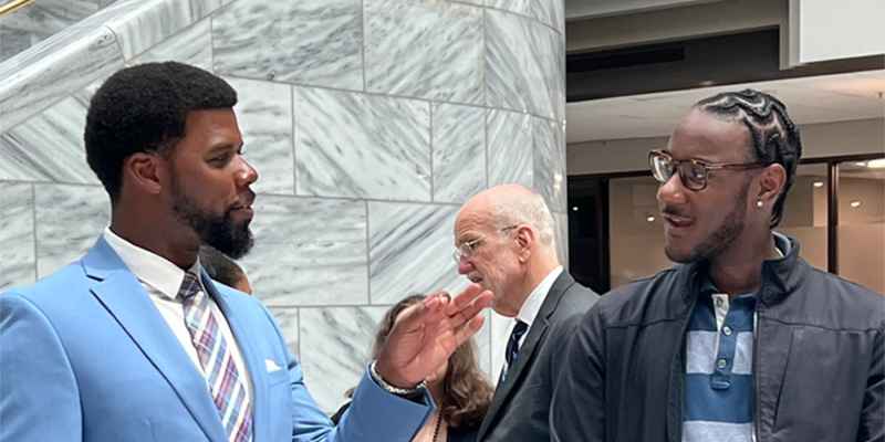 Chris Bruce mingling during Law Day 2025