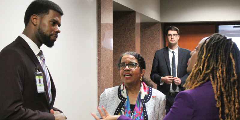 Chris Bruce, Andrea Young and Fallon McClure on Sine Die 2023. 