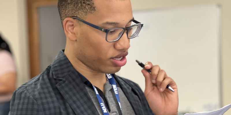 SLIP participant Drew Richardson at the ACLU of Georgia offices