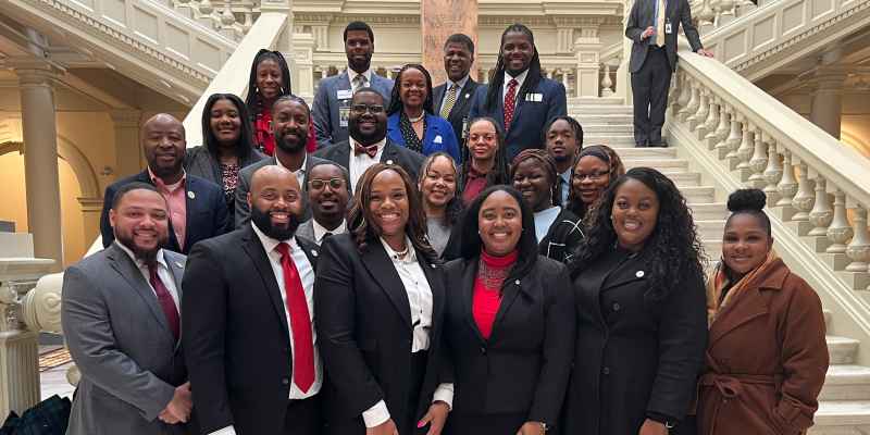 Urban League Young Professionals Lobby Day 2024 group on steps