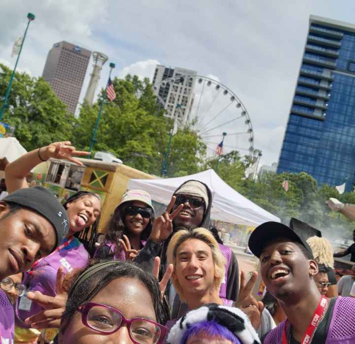 Atlanta Juneteenth group photo with volunteers and interns