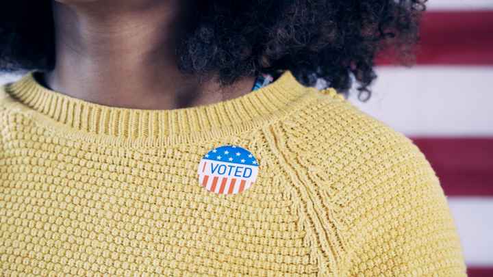 Stock "I voted" photo