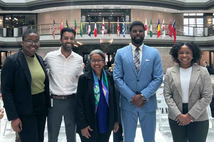 ACLU of Georgia staff and friend during Law Day 2025 at Atlanta City Hall