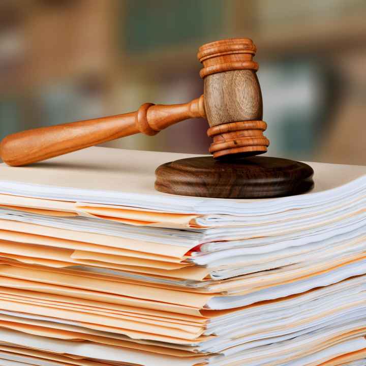 stack of bills with gavel