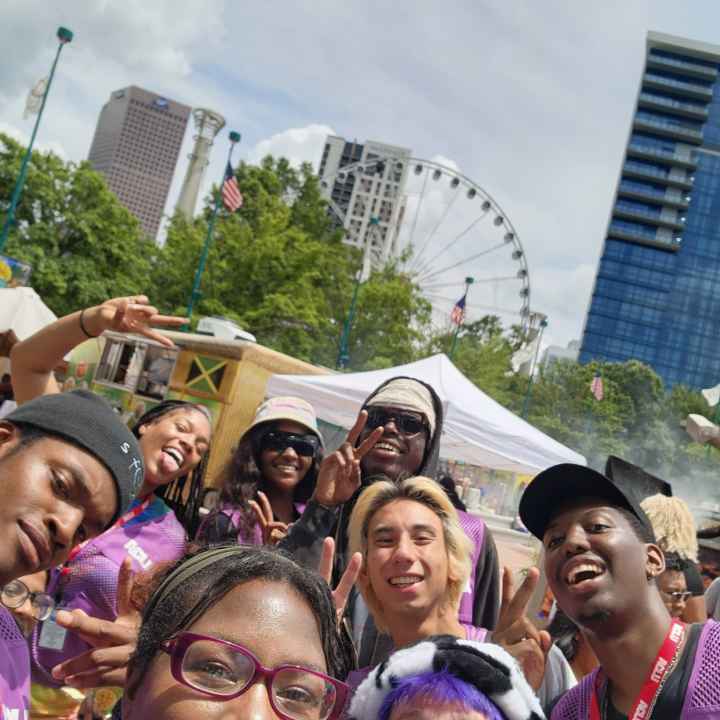 Atlanta Juneteenth group photo with volunteers and interns